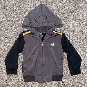 New Balance Kids Charcoal and Black Zip-Up Hoodie